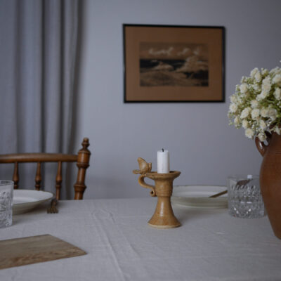 Lille Keramikstage med Fugl