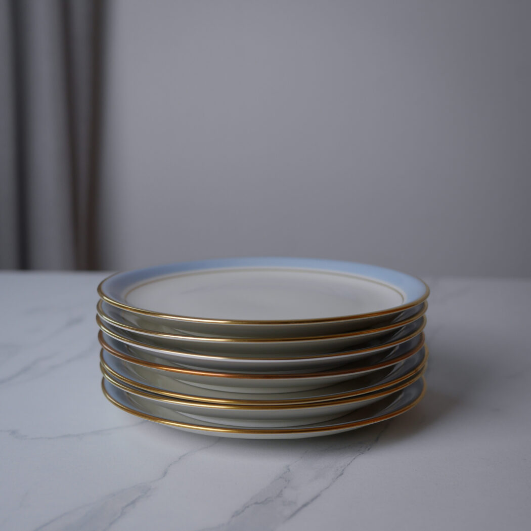 Desserttallerken med Lyseblå Kant 3
