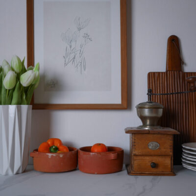 Dybe Rustikke Lerskåle, 2 stk.