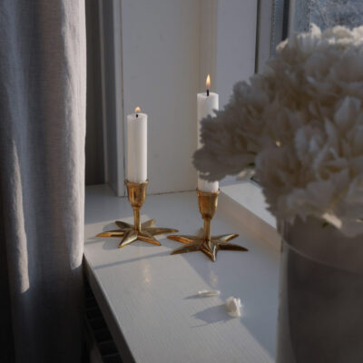 Gyldne Stjerne Lysestager, 2 stk.