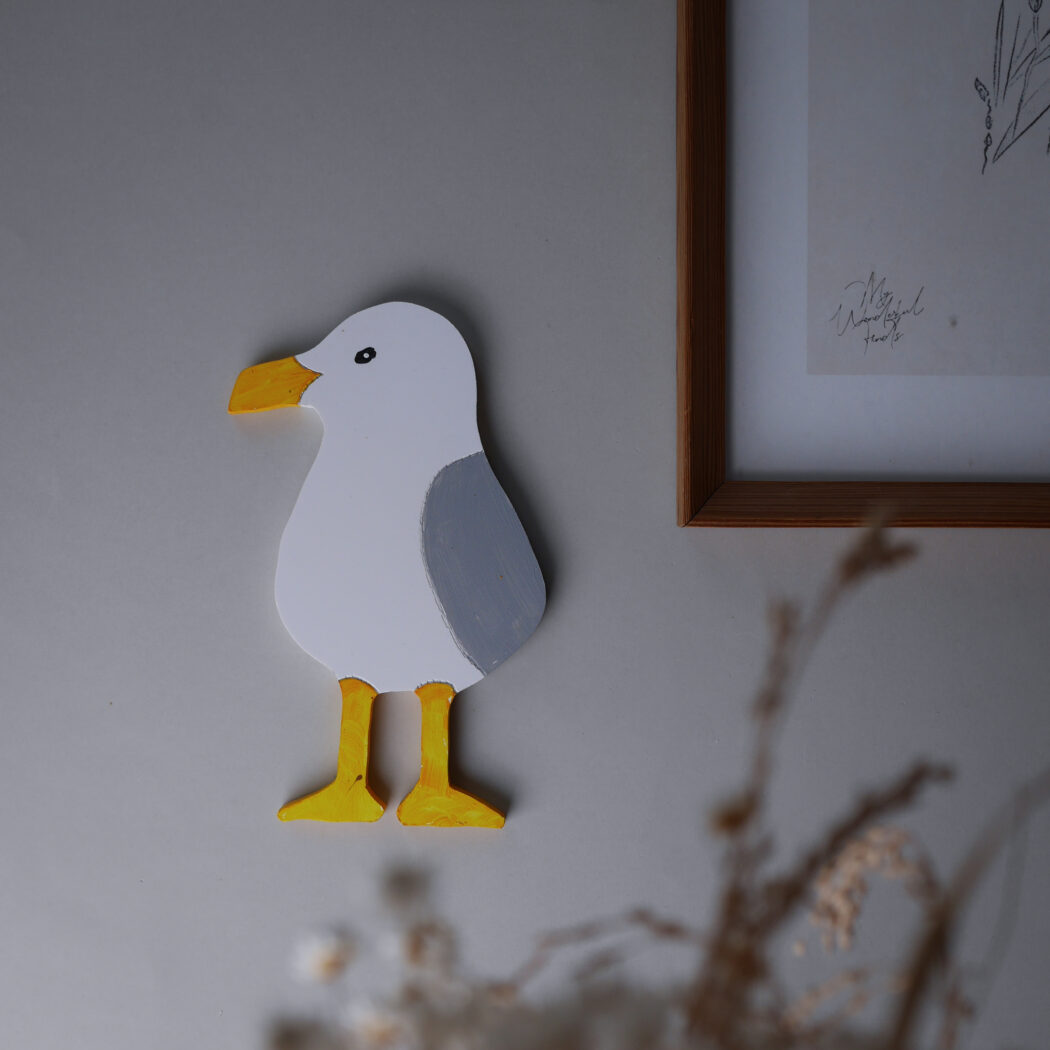Håndskårede Måger til Væggen, 4 stk. 7