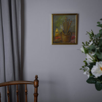 Lille Maleri med Kunstmotiv