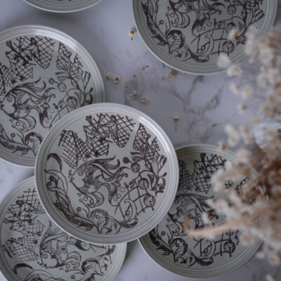 Mintgrønne Fiske Tallerkner, 6 stk.