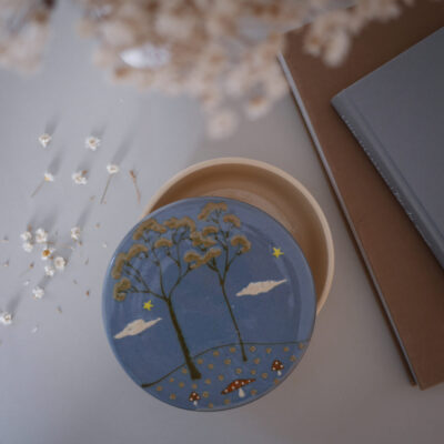 Lågkrukke med Skovmotiv