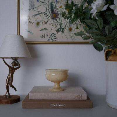 Onyx Sten Skål på Fod