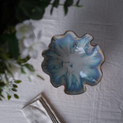 Dekorativ Keramikskål med Bølget Kant