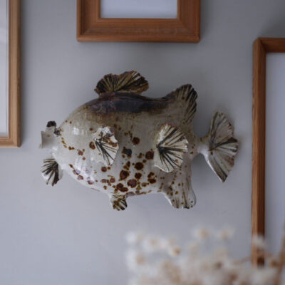 Kæmpe Keramik Fisk til Væggen