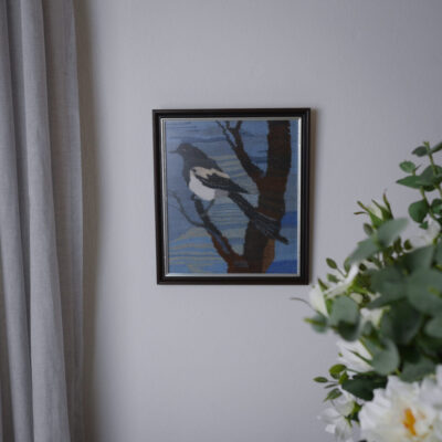 Vævet Billede med Fugl