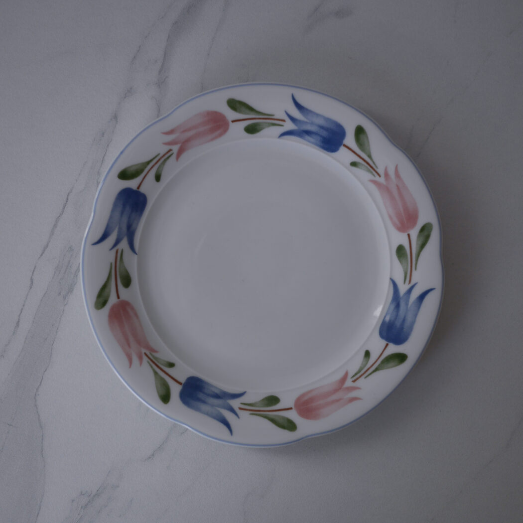 Små Tallerkner med Tulipaner, 5 stk. 1