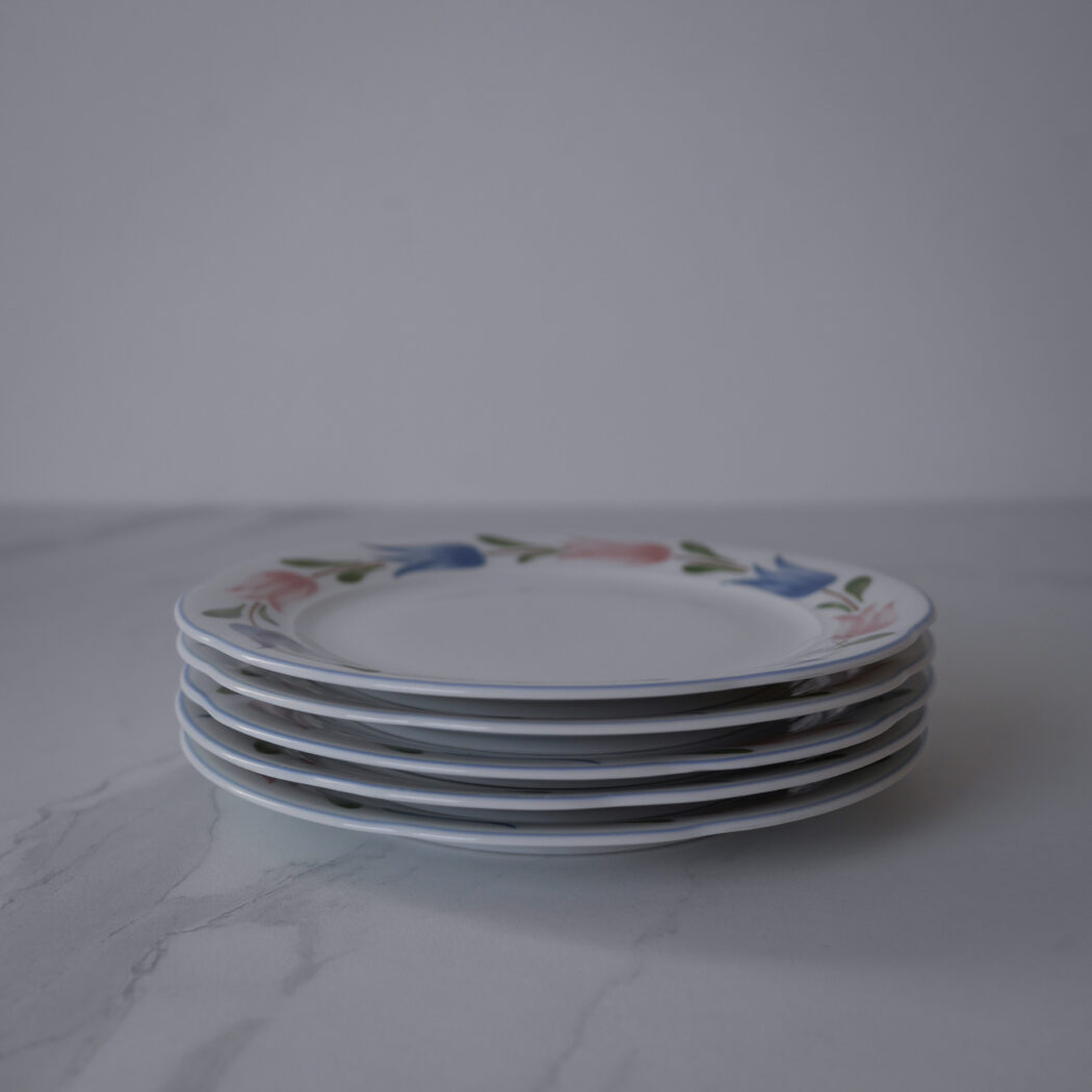 Små Tallerkner med Tulipaner, 5 stk. 2