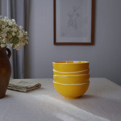 Gule Citron Skåle, 4 stk.