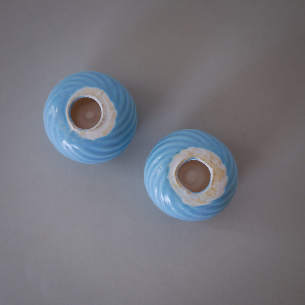 Lyseblå Swirl Kertestager, 2 stk. 3
