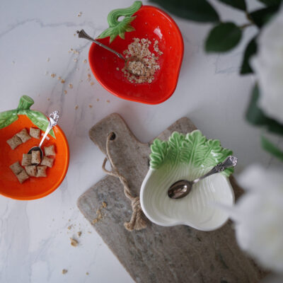 Frugt Porcelænsskåle, 3 stk.