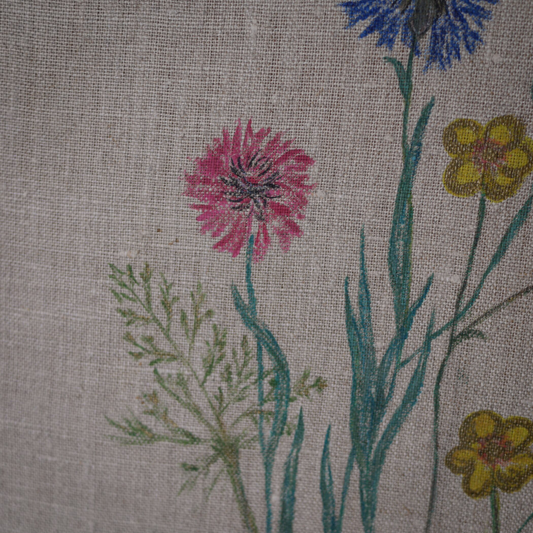 Lærredsbillede med Håndmalede Blomster 4