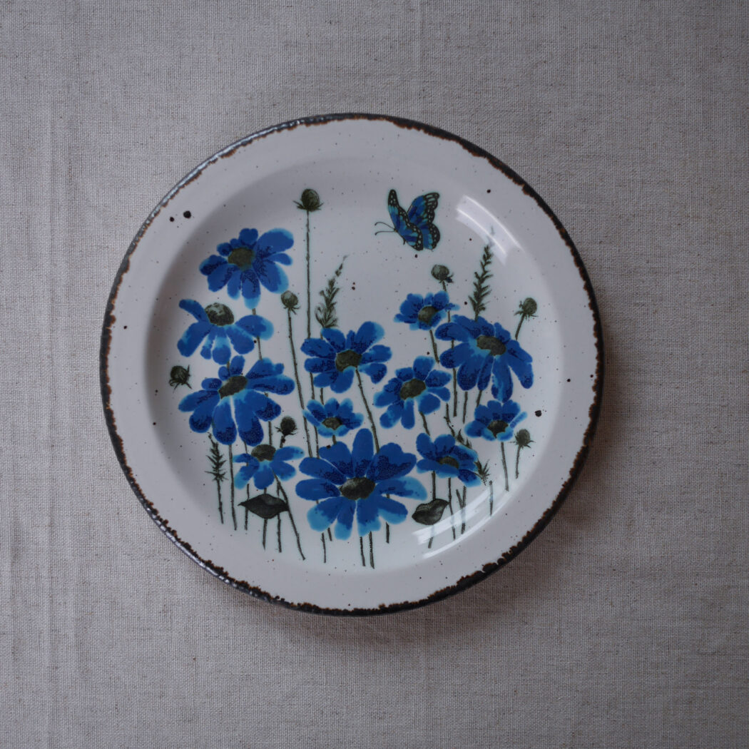 Tallerkner med Blå Blomster, 6 stk. 1