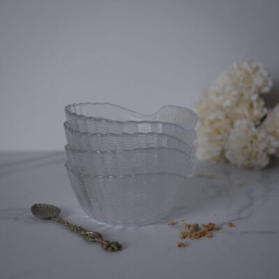 Glas Muslinge Skåle, 4 stk.