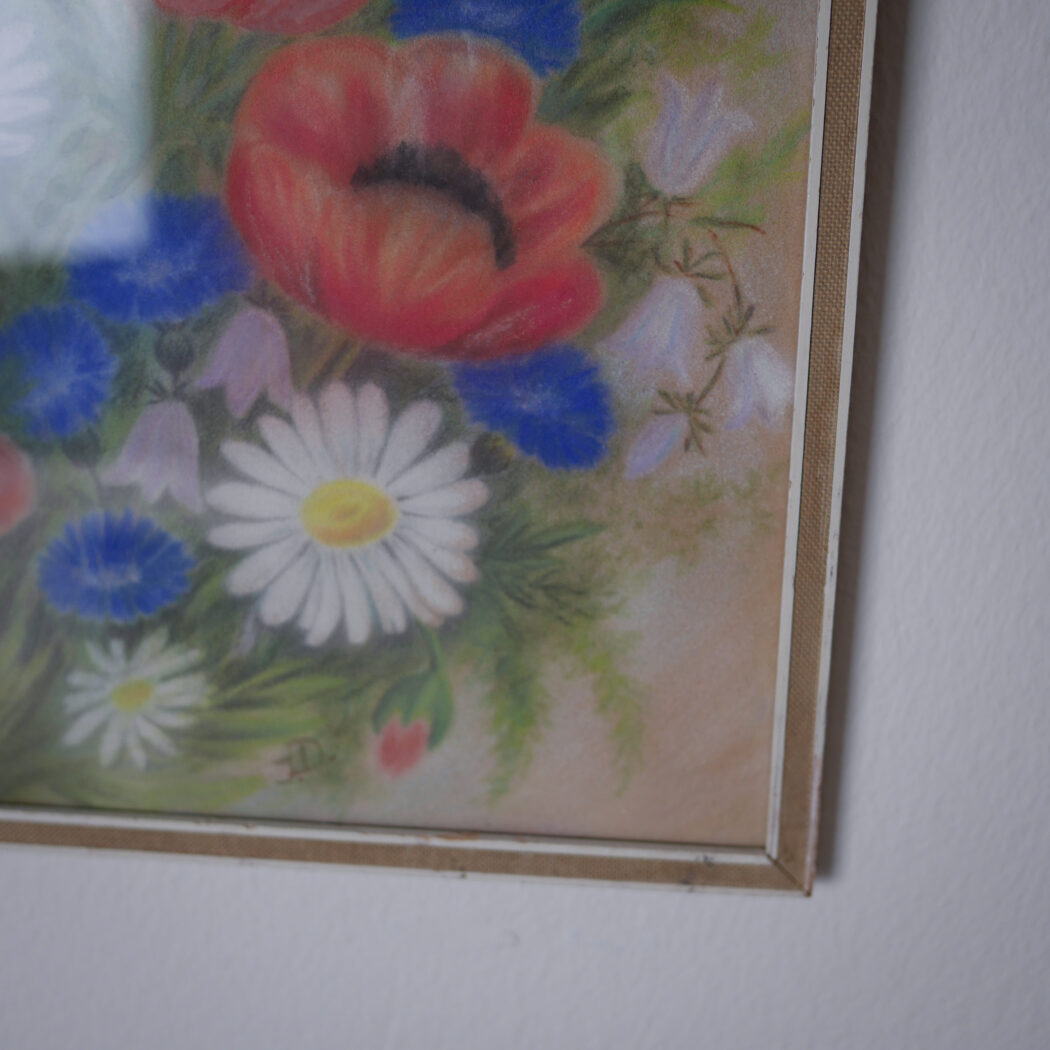 Smukt Billede med Håndmalede Blomster 2