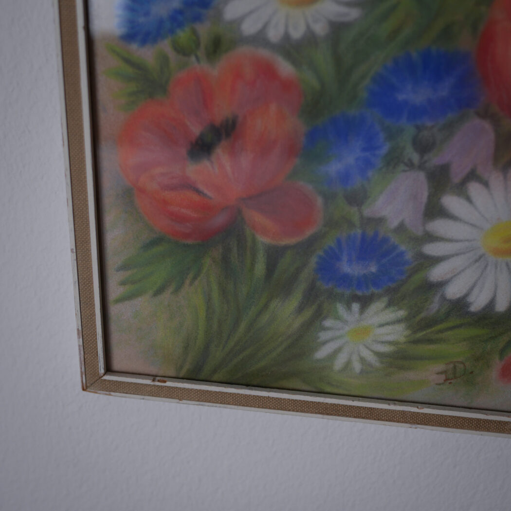 Smukt Billede med Håndmalede Blomster 3