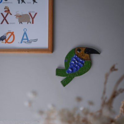 Sjov Fugl i Keramik til Væggen