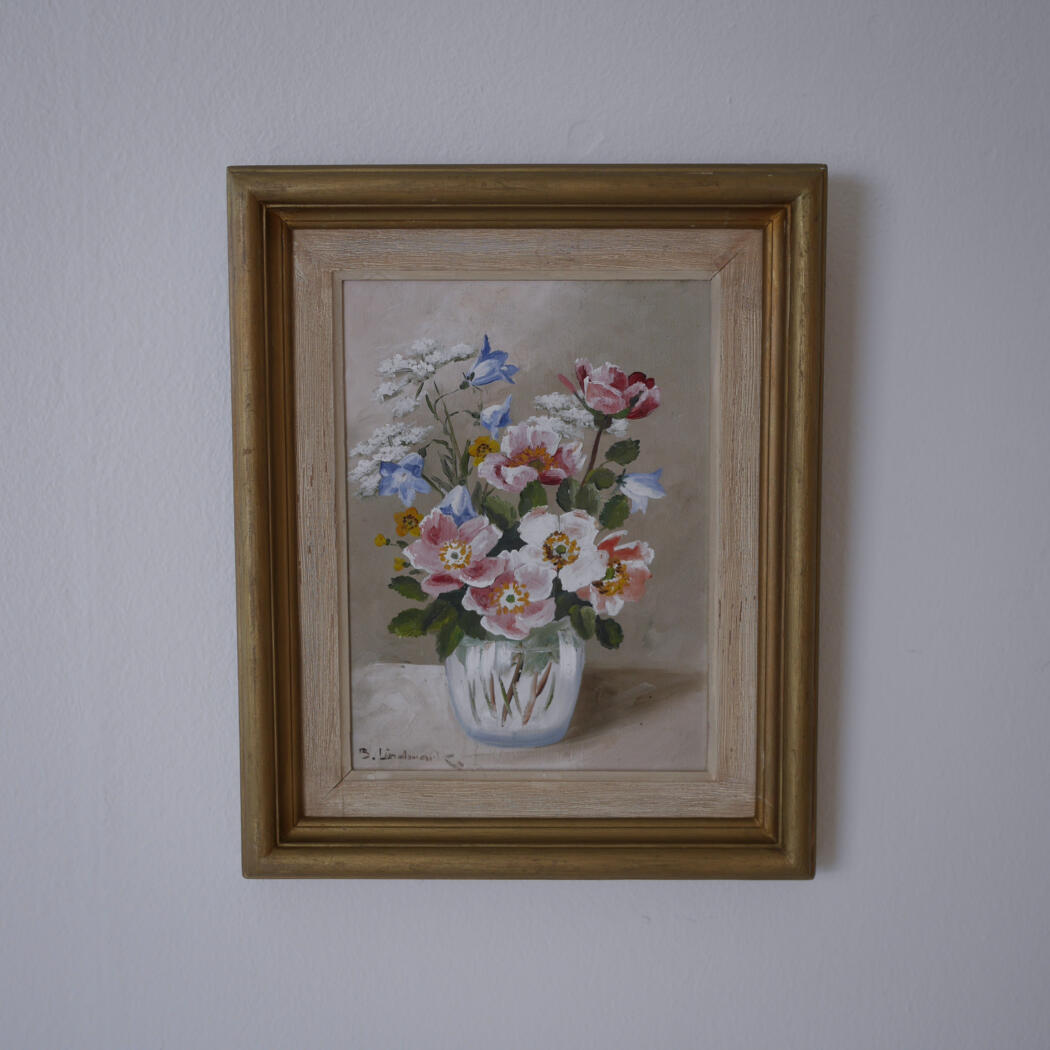 Blomstermaleri i Guldramme 1