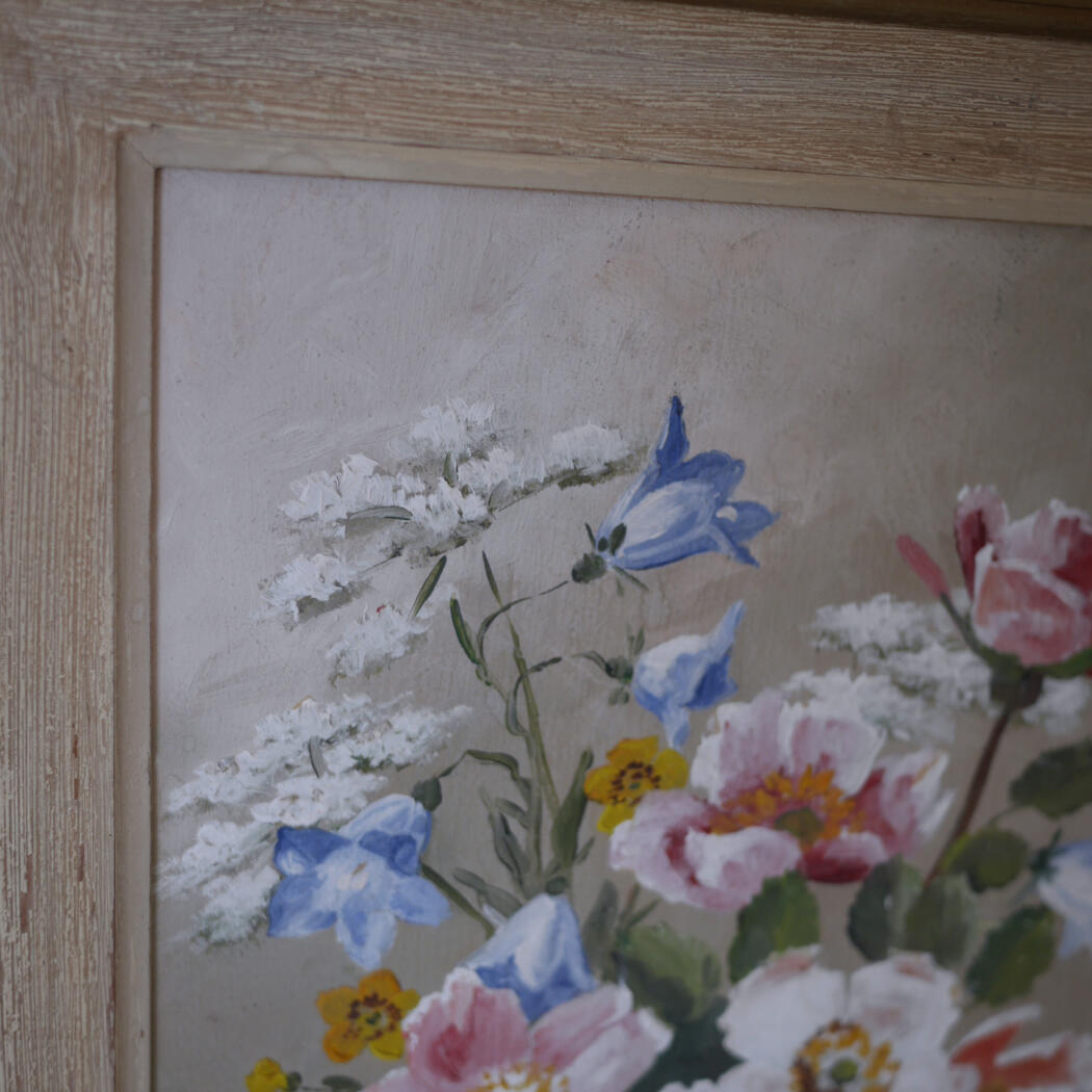 Blomstermaleri i Guldramme 4