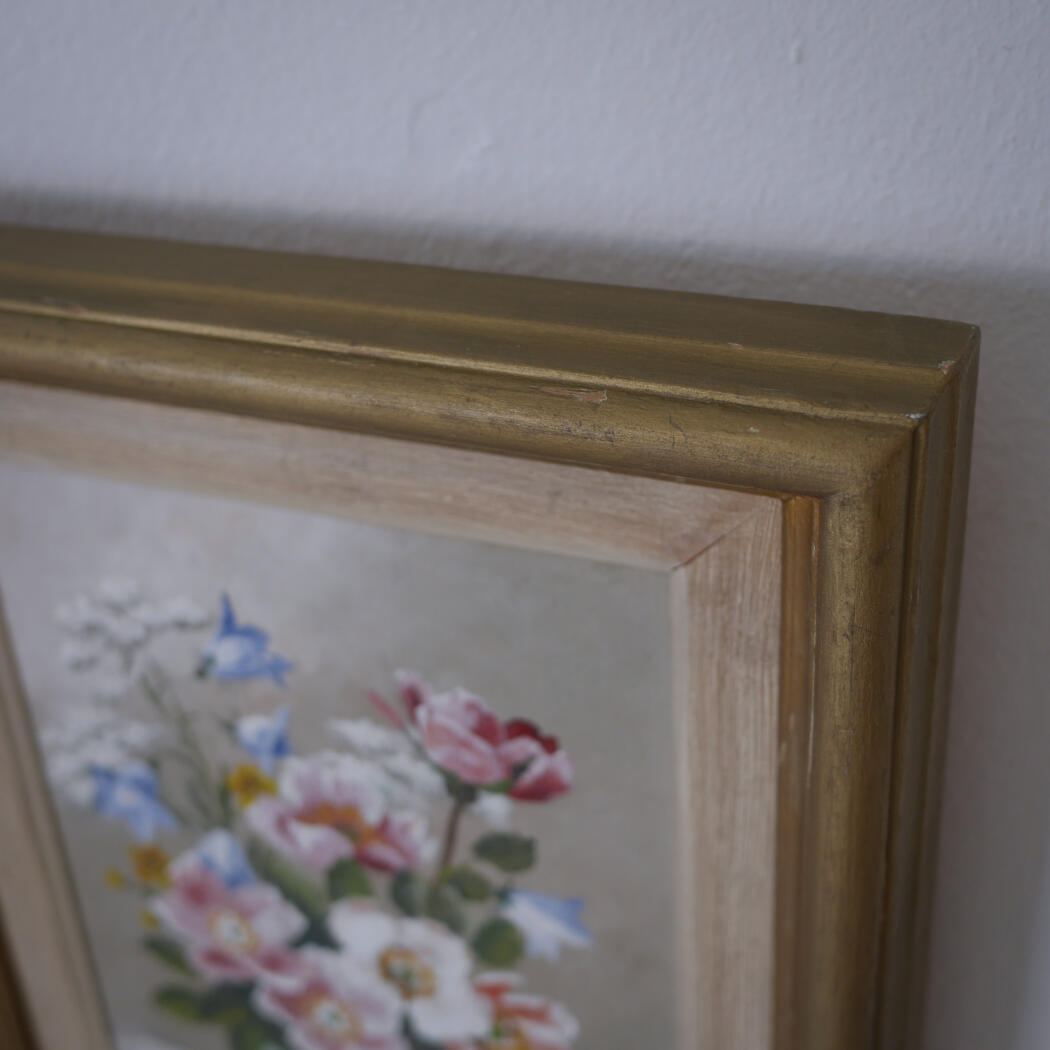 Blomstermaleri i Guldramme 6