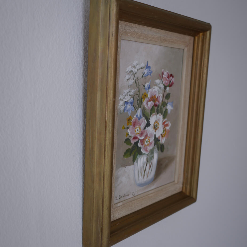 Blomstermaleri i Guldramme 7