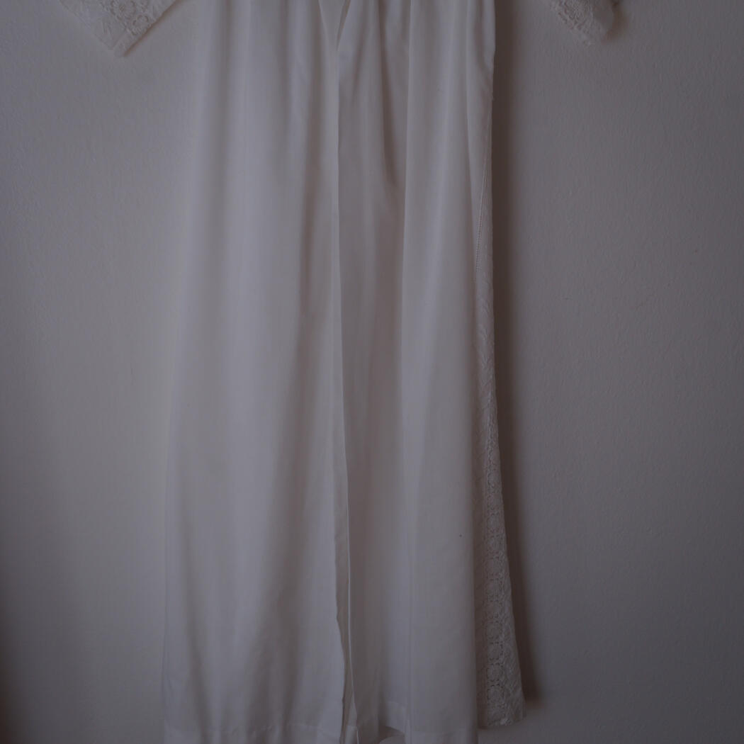 Vintage Dåbskjole med blomster 8