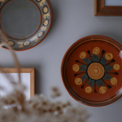Brun Vintage Platte i Keramik