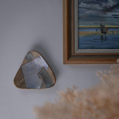 Keramik Vægdekoration med Blå Motiver