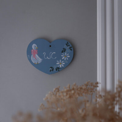 Lille Håndmalet Wc Skilt