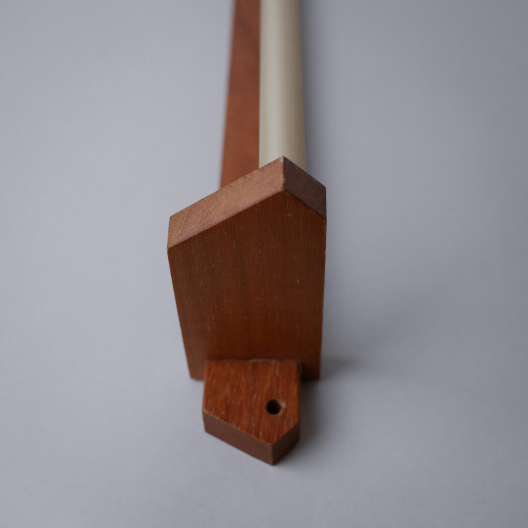 Teak Håndklædestang med Messing-Look 3