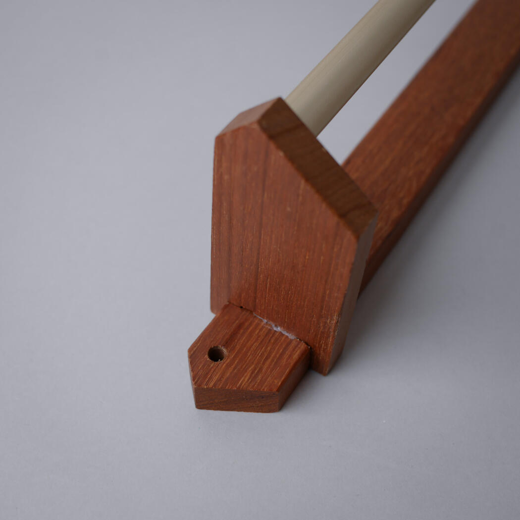 Teak Håndklædestang med Messing-Look 4