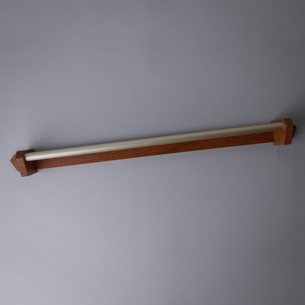 Teak Håndklædestang med Messing-Look 7