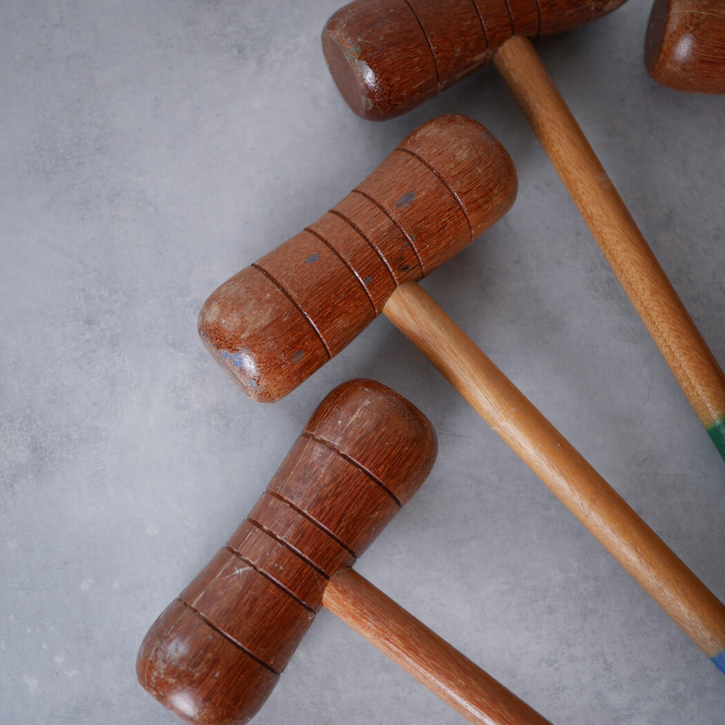 Retro Kroketkøller & Kugler i Træ, 4 personer 1