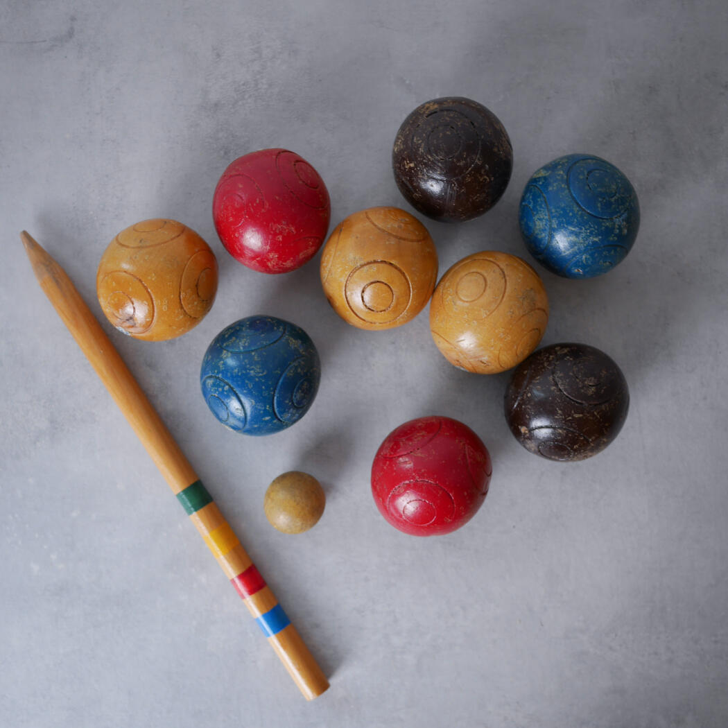 Retro Kroketkøller & Kugler i Træ, 4 personer 3