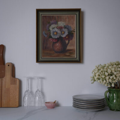 Lille Maleri med Blomstermotiv