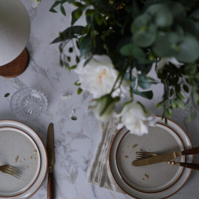 Beige Tallerkner med Nistre, 5 stk.