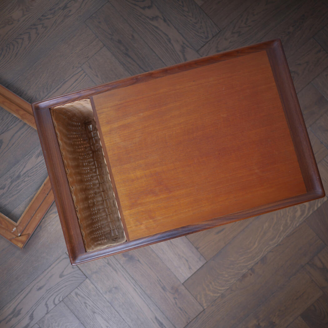 Retro Sofabord i Teak med Kurv 1