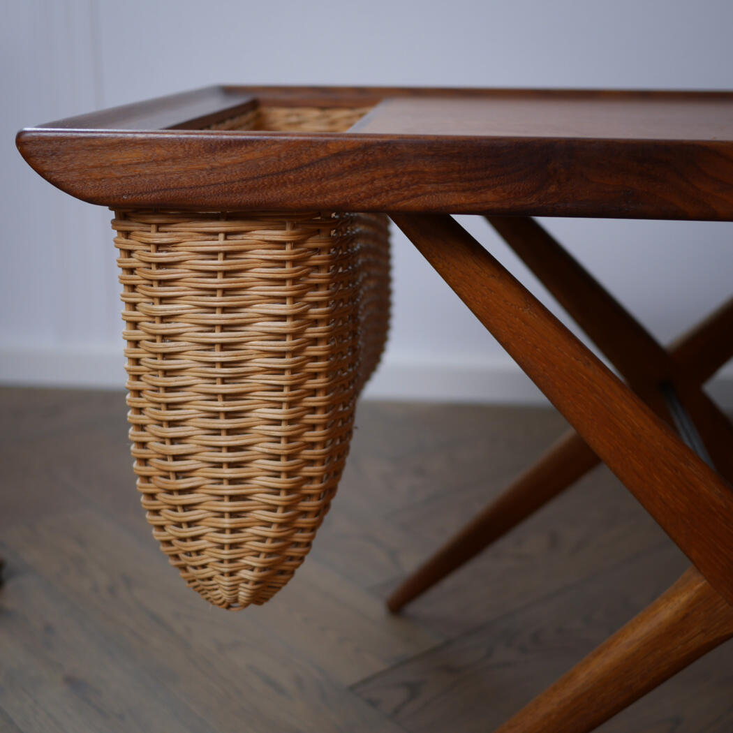Retro Sofabord i Teak med Kurv 5