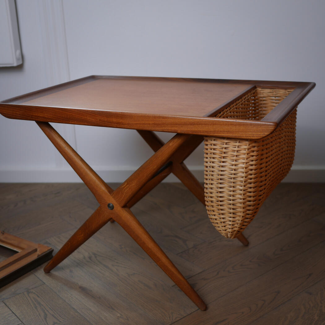 Retro Sofabord i Teak med Kurv 7