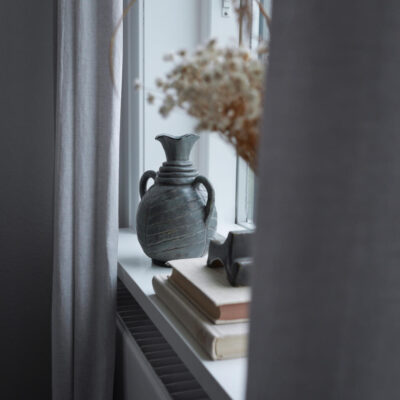 Håndlavet Grå Keramik Pyntevase