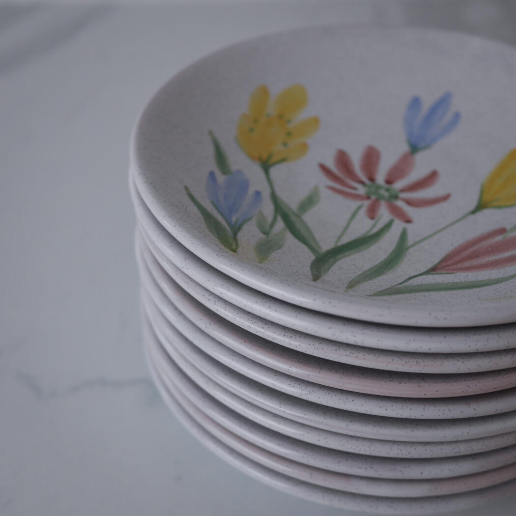 Små Tallerkner med Blomster, 10 stk. 2