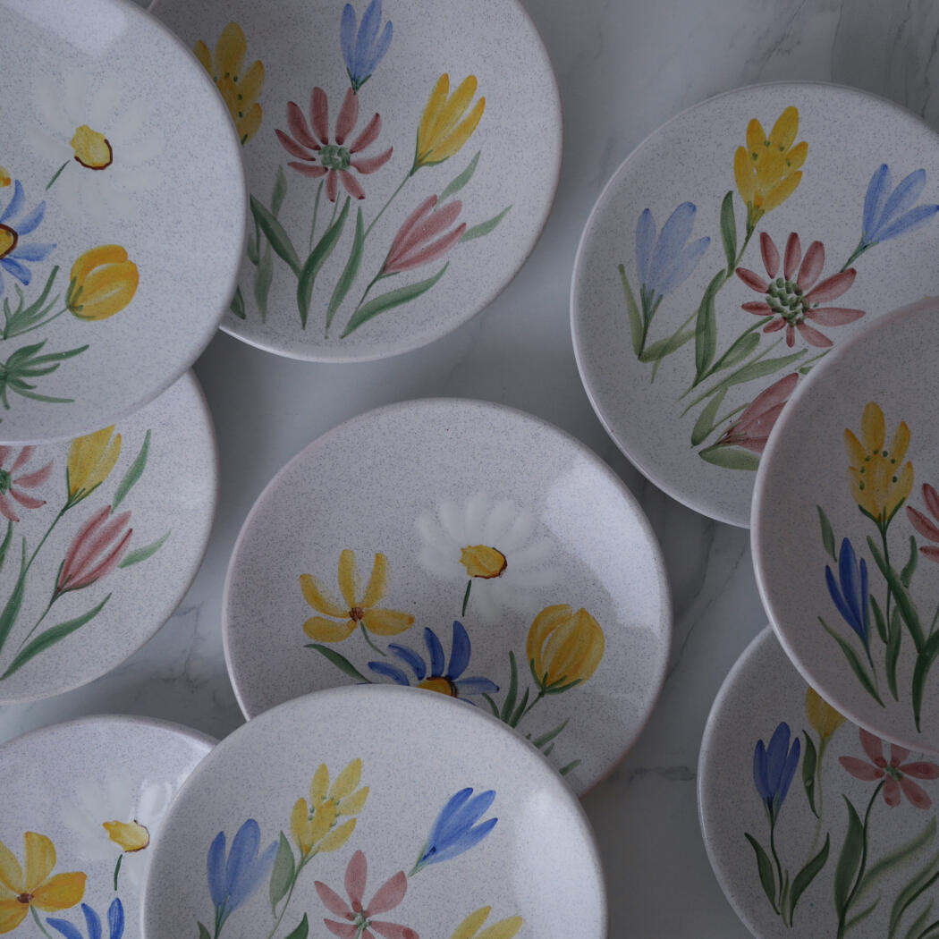 Små Tallerkner med Blomster, 10 stk. 3