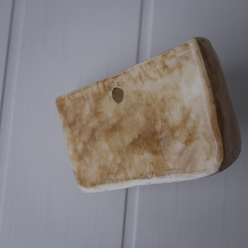 Beige Vægvase med Ansigt 6