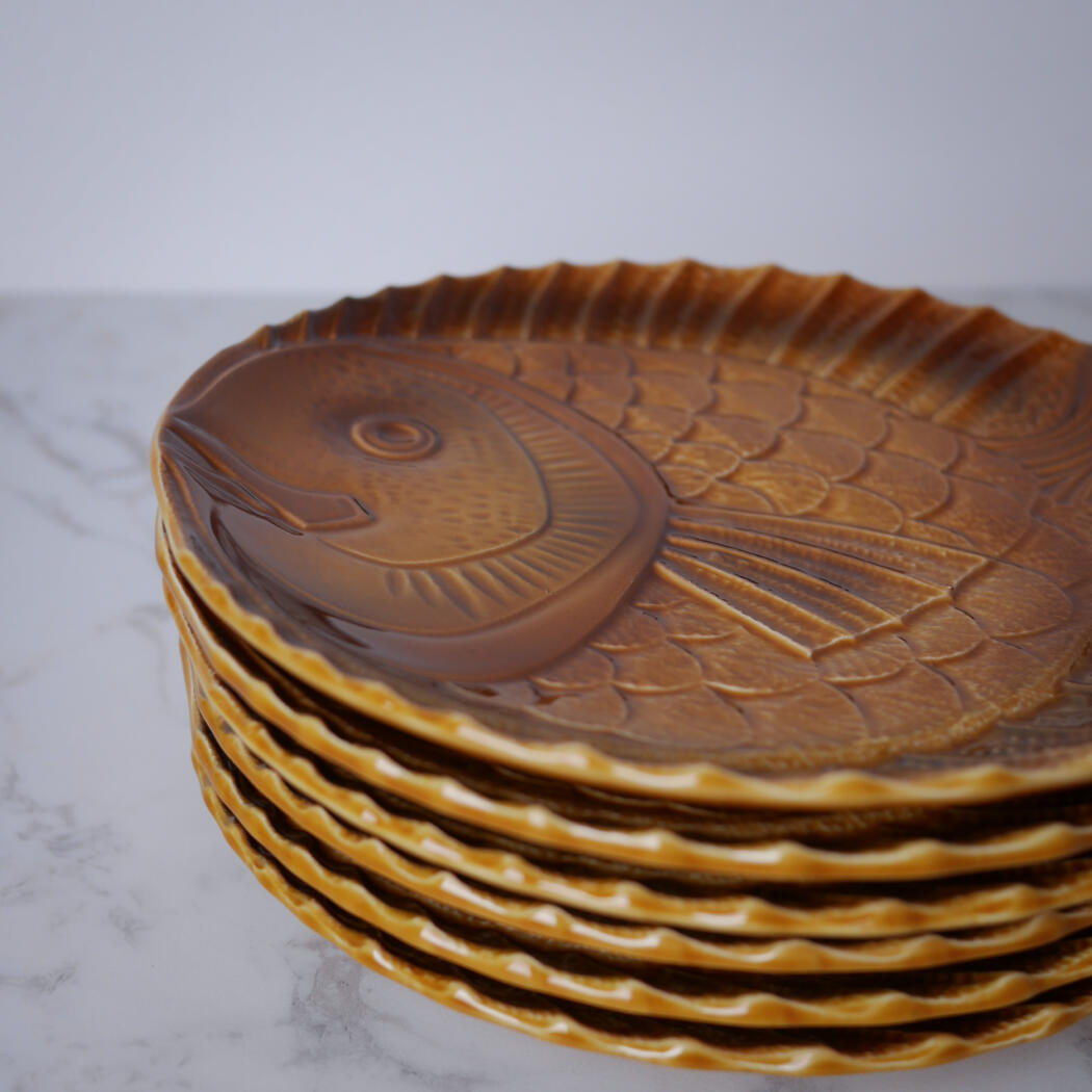 Brune Fisketallerkner, 6 stk. 3