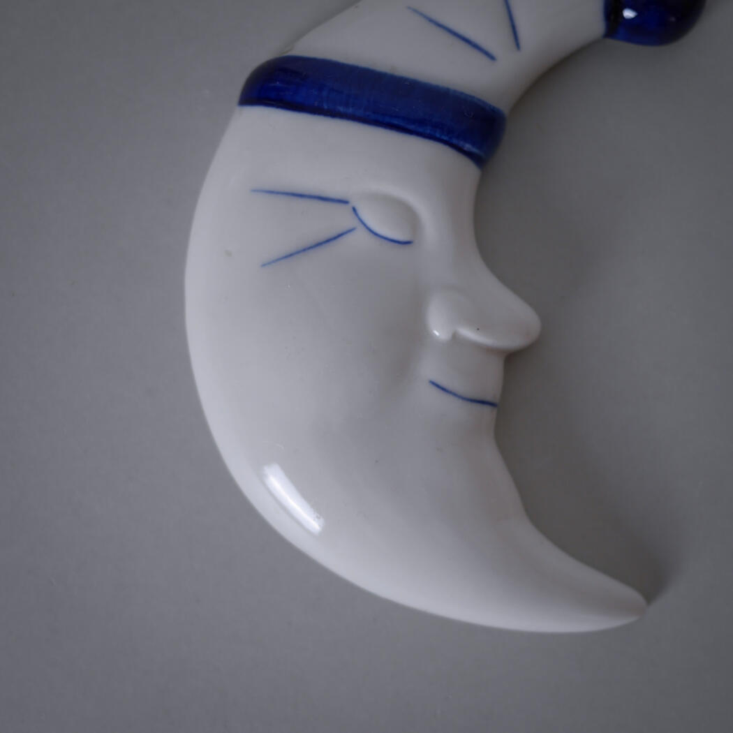 Italiensk Porcelæns Måne til Ophæng 3