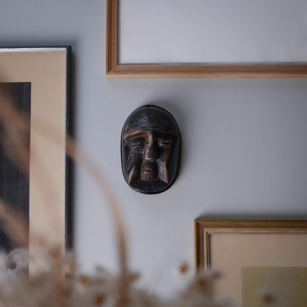 Rustik Afrikansk Inspireret Keramikmaske