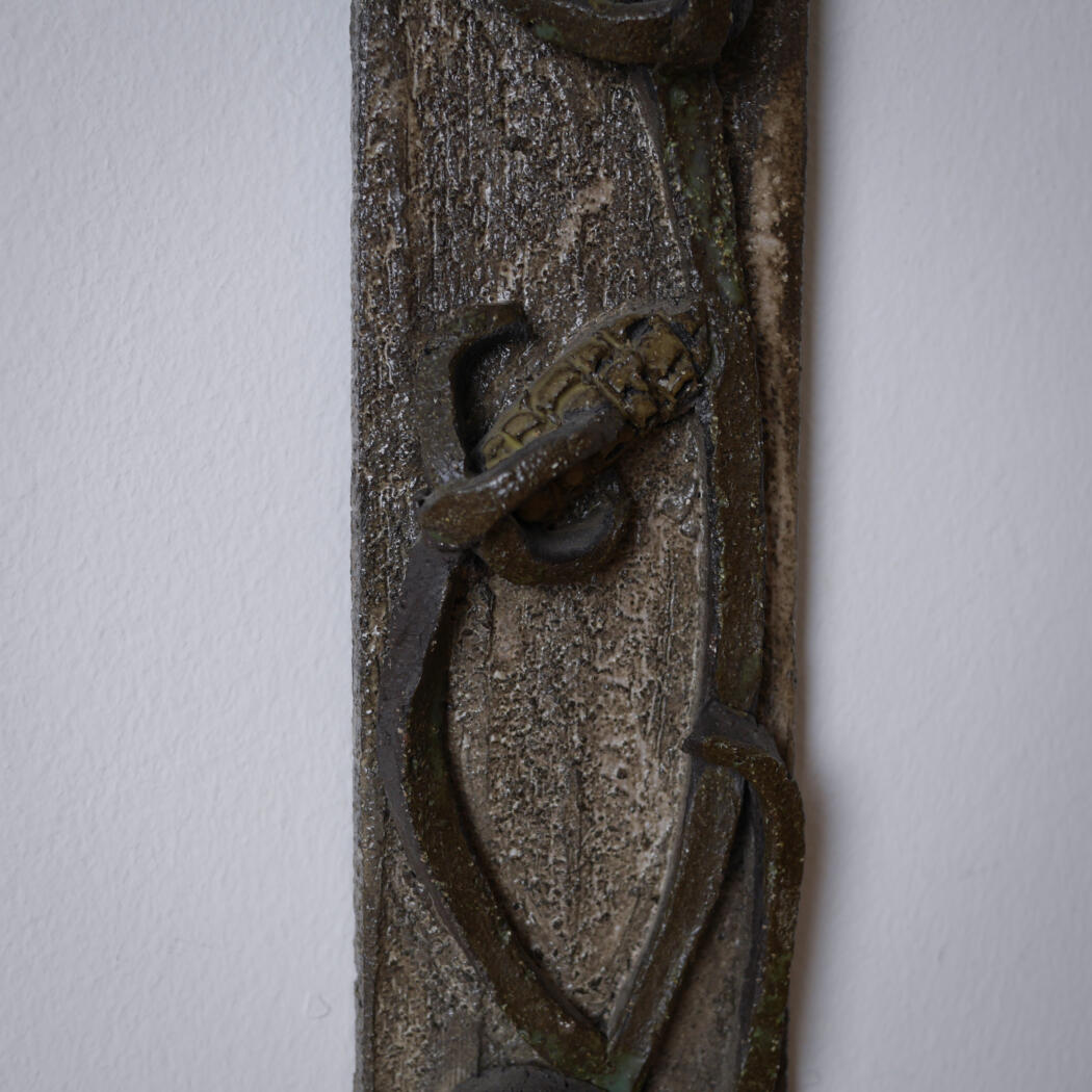 Højt Relief med Abstrakt Blomst 6