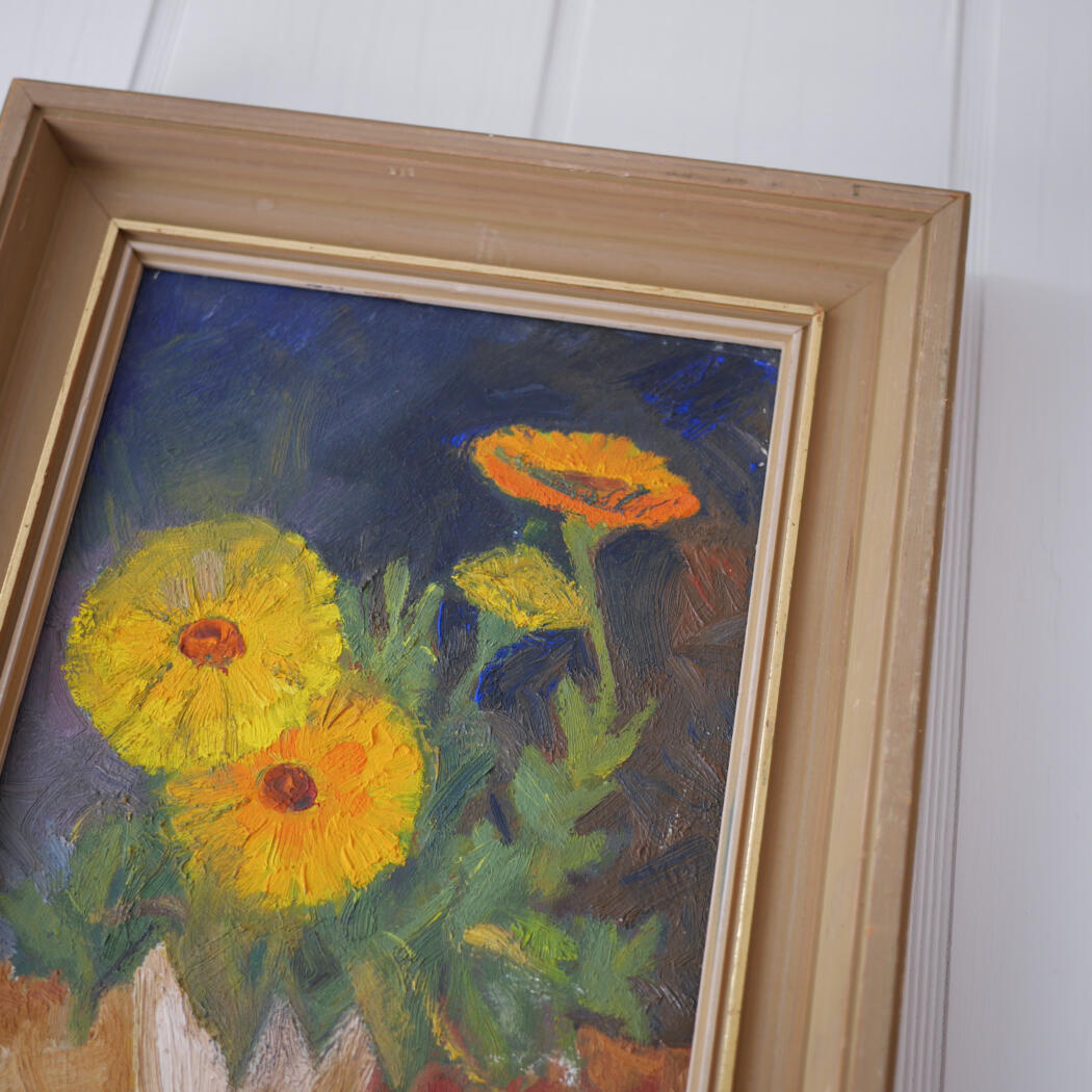 Lille Maleri med Gule Blomster 2